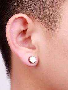 CIZME Hoa tai giả màu đen bạc cho nam Hoa tai giả cho nam Hoa tai đinh tán không xỏ khuyên Hoa tai đinh tán cho nam Hoa tai giả màu vàng hồng xanh lam 5mm 6mm - khuyên tai giả - Xem 9