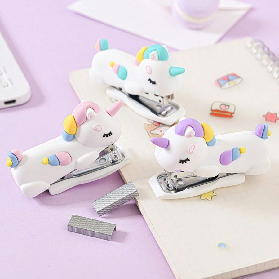 Cartoon Unicorn Stapler. No. 10 Panda Stapler. Creative Little Dinosaur Stapler For Students. Back To School - Stapler - View 1