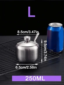 1set Stainless Steel Spice Jar With Spoon, Gold Salt Server For Kitchen - Gold - View 15