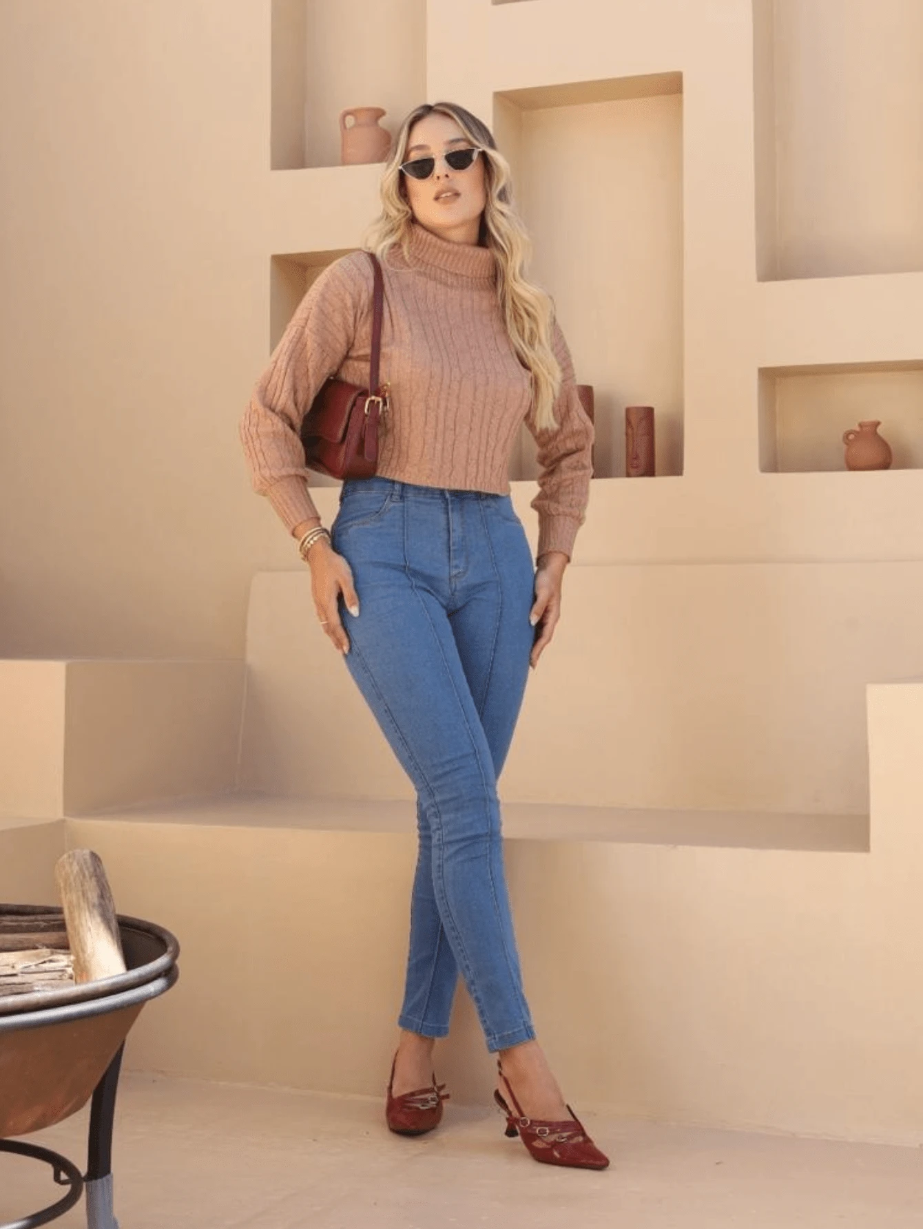 Premium High Waist Skinny Jeans For Women With Butt Lift - Rửa trung bình - Xem 1