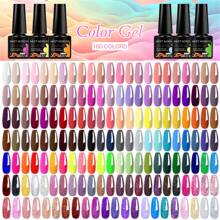 7pcs Gel Nail Polish Set, Autumn Winter Nails , Solid Color Nail Gel Polish Set, Sparkle Glitter Gel Polish, 7.3Ml Semi Permanent Nail Glue Soak Off UV Gel Varnish , Manicure Kit Nail Supplies Nails Art DIY Home Salon Gift For Women - 彩色 - 查看 3