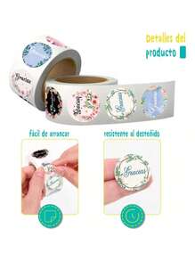 2000 Pegatinas De Agradecimiento En Español, 2,5 Cm