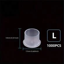 100/500/1000 件装 JellyfishPro 纹身墨水帽（带底座）、一次性纹身墨水杯、纹身用品纹身套件 - 無色 - 查看 7