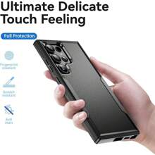 Tương thích với Ốp lưng Galaxy S24 Ultra, Hai lớp màu đen, Ốp lưng bảo vệ chắc chắn chống sốc Tương thích với Galaxy S24 Ultra - màu đen - Xem 5