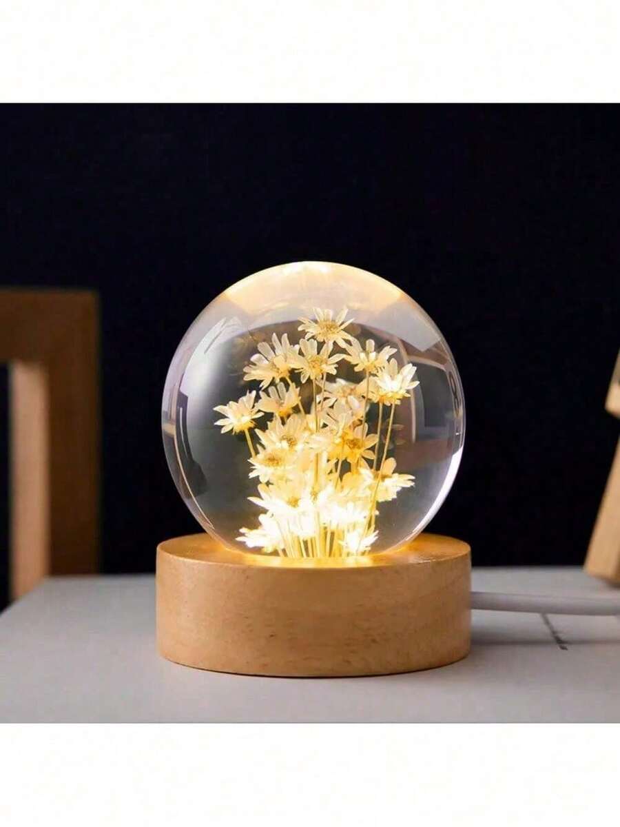 Stand Base Preserved Flower Sphere Ball Desktop Ornaments SHEIN USA