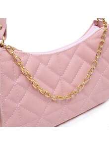 Women's Small Crossbody And Side Strap Bag New Half Moon Bag - Màu hồng gỉ - Xem 3