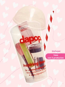 SET COSMETICOS DAPOP CON VASO Y POPOTE - Multicolor - Ver 1