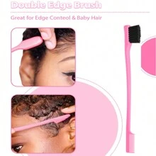 ikt 3pcs/1pc Hair Control Wax Stick Set: Smooth Bar For Taming Frizz, Edge Brush & Rat Tail Comb For Styling Loose Curls - Non-Greasy Hair Styling Product, Suitable For All Hair Types