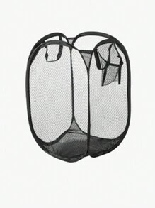 1 件卡通可折叠网状洗衣篮，三面网状脏衣服收纳篮，适用于婴儿房、宿舍、浴室 - 彩色 - 查看 5