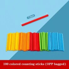 Wooden Counting Sticks, Math Teaching Aids For Students, Arithmetic Addition And Subtraction Counting Rods For Kindergarten, Elementary School Math Tools, Gifts,Back To School
