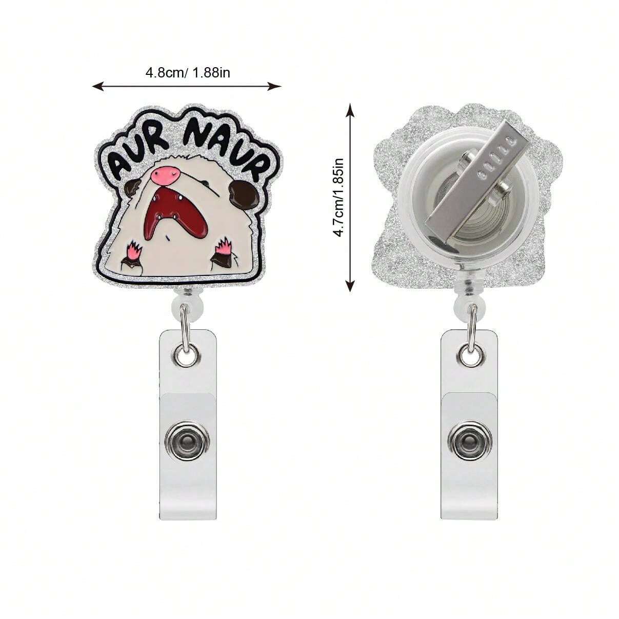 Fun Retractable Badge Scroll Acrylic ID And Business Card Holders