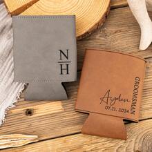 Portabotellas grabados, regalos de enfriador de latas para padrinos de boda, regalos para la fiesta de la boda, regalo de propuesta para el mejor hombre, regalos personalizados para hombres, ideas de regalos para padrinos de boda, botella de agua multifuncional, ajustable, reutilizable, ornamental, fácil de limpiar, elegante, adorable, de alta calidad, moderno, colorido, personalizado, único, regalos ideales para él, regalos ideales para ella, novia, padre, novio, familia, madre, amigos, hijo, hija, cocina, comedor, baño, sala de estar, dormitorio, escuela, oficina, sala de té, hogar, jardín, listo para el brunch, ambiente cálido, hogar y vida, accesorios personalizados para botellas y tazas de agua - Multicolor - Ver 6