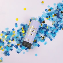 弹簧迷你五彩纸屑爆破器适用于生日派对、节日宴会、圣诞派对、乔迁庆宴、婚礼、彩色纸屑手持中心装饰爆破器 - 6種顏色規格 - 查看 19