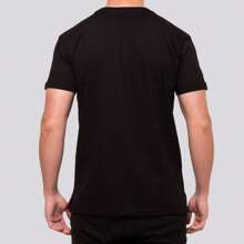 Camiseta Masculina Estampa Frase em Inglês Camisa Casual Moda - Preto - Visão 2