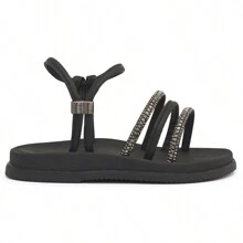 Kit 2 Pairs Of Children's  Flatform Sandals For Girls - 黑色 - 查看 4