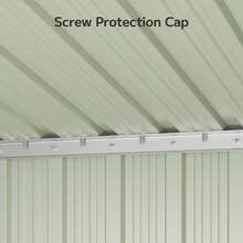 [2 Packages Shipping]8' X 6' Outdoor Storage Shed With Sliding Doors, Versatile Metal Garden Shed With Anchors, Tool Shed With Transparent Panel Windows, Outdoor Storage Shed For Backyard, Patio