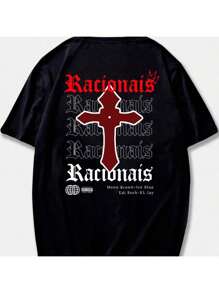 Racionais Cruz T-Shirt Unisex Shirt 100% Cotton - màu đen - Xem 2