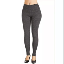 Unisex Fleece Lined Fleece Lined Trousers, Winter/Cold Fashion, Ribbed Knit, Second Skin - Xám - Xem 2