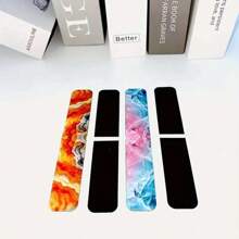 12pcs Assorted Marble Design Magnetic Bookmarks - Page Markers For Readers, Students, Teachers & Office Use Back To School