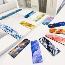 12pcs Assorted Marble Design Magnetic Bookmarks - Page Markers For Readers, Students, Teachers & Office Use Back To School