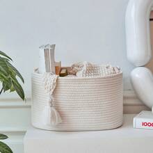 3 Pack Storage Basket For Cabinet And Toy Organization - 13"X9.8"X8.7" Baskets For Storage - Baby Toy Bin - Toy Storage Organizer - Ideal For Empty Gift Baskets To Fill - 白色 - 查看 6