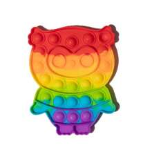 1PC Dinosaur Pop Fidget Toys, Bộ đồ chơi khủng long Popper cầu vồng bằng silicon, Đồ chơi bóp cảm giác giúp giảm căng thẳng cho người lớn, Túi đựng quà, Quà tặng tiệc sinh nhật, Kiểu dáng và màu sắc ngẫu nhiên - Nhiều màu - Xem 18