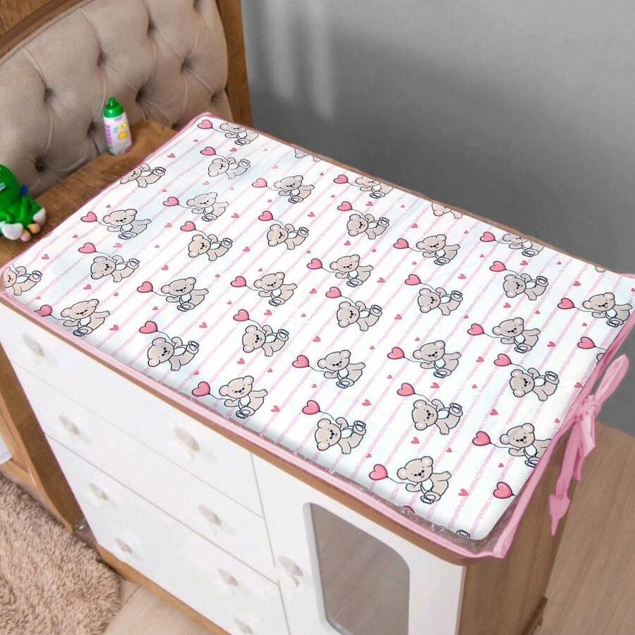 Plastic Waterproof Baby Diaper Changing Mat For Dressers Or Table - Xám - Xem 1