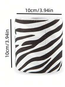 1 pieza de papel higiénico con textura 3D impresa, patrón de cebra de colores, diseño creativo para uso doméstico - Multicolor - Ver 6