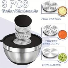 13-Piece Stainless Steel Mixing Bowls Set With Lids And Graters - Anti-Slip, Nesting Kitchen Bowl Set For Cooking, Baking, And Storage - Metal, Rust Resistant With Silicone Bottoms, Perfect For Holidays And Everyday Use - 1.5QT/2QT/2.5QT/3.5QT/4QT - 8PCS Mixing Bowl Set (Black) - View 8