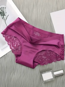 4pcs/Pack Seamless Lace Low Rise Breathable Sexy Lingerie Panties For Women - Multicolor - View 7