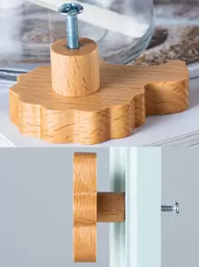 1pc Creative Cartoon Animal Shaped Wooden Cabinet Door/Drawer Pull Handle, Suitable For Various Cabinets, Wardrobes, Nightstands, Decorative Cabinets, Drawers, Cute Design Adds Fun To Cozy Rooms Baby Shower Family Decorations Gifts