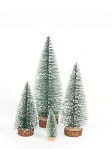 1 cây thông Noel mini 10cm/20cm/30cm, cây thông Noel bằng kim nhung, cây thông tuyết để bàn trang trí bàn làm việc nhỏ bằng kim thông, đồ trang trí Giáng sinh bằng kim thông - màu xanh lá - Xem 2