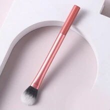 1支极简便携亲肤柔软橙色小号斜角腮红刷，可用于化妆、粉底、遮瑕、修容、散粉等多种用途。 - 橘色 - 查看 4