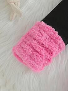 Young Girl Comfortable Hooded Sweatshirt And Plush Solid Color Casual Leggings Set, Winter Outfit