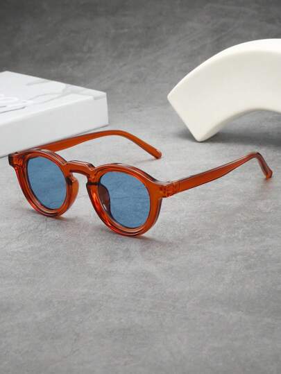 1 件男女通用复古圆框简约时尚眼镜，适合驾驶、旅行、休闲、户外活动、夏季海滩度假、户外、旅行日常使用