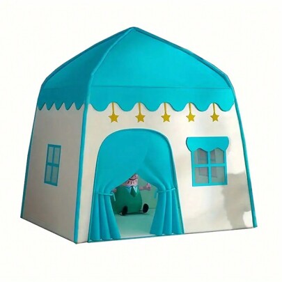Large Princess Play Tent For Kids -With 118Inch Star Light- Pink Blue Starry Sky Theme, Durable Polyester & Steel Frame, Perfect For Boys & Girls - Ideal Birthday Or Holiday Gift