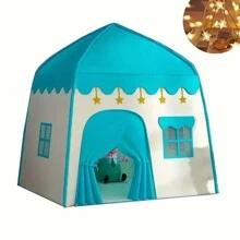 Large Princess Play Tent For Kids -With 118Inch Star Light- Pink Blue Starry Sky Theme, Durable Polyester & Steel Frame, Perfect For Boys & Girls - Ideal Birthday Or Holiday Gift