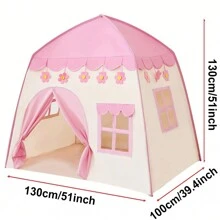 Large Princess Play Tent For Kids -With 118Inch Star Light- Pink Blue Starry Sky Theme, Durable Polyester & Steel Frame, Perfect For Boys & Girls - Ideal Birthday Or Holiday Gift