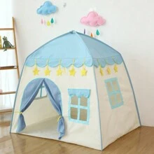 Large Princess Play Tent For Kids -With 118Inch Star Light- Pink Blue Starry Sky Theme, Durable Polyester & Steel Frame, Perfect For Boys & Girls - Ideal Birthday Or Holiday Gift