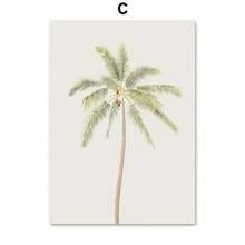 1 件简约海滩海洋花卉墙壁艺术帆船帆布画游泳池海报和印刷品图片适用于客厅装饰无框架 - 彩色 - 查看 37