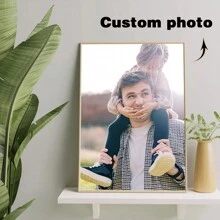 1pc Customizable With Picture Frame Canvas Poster Photograph,Personalized Canvas Poster, Custom Your Photo, Share Your Favorite Memories & Most Cherished Moments, Perfect Gift For Friends & Family, Wall Art, Home Decor,Multi-Functional, Ornamental,Anti-Mold,Reusable,Adorable,High-Quality,Cute,Vintage,Colorful,Custom,Personalized,Unique,Ideal Gifts For Him,Ideal Gifts For Her,Her,Boyfriend,Girlfriend,Dad,Mom,Family,Friends,Son,Daughter,School Students,Dining Room,Bathroom,Living Room,Bedroom,Office,Tea Room,School,Home,Home Bedroom Refresh Birthday Graduation - White - View 9