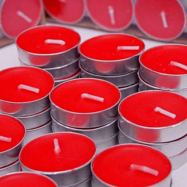 10pcs Romantic Round Red Tea Lights Candles, Suitable For Proposal, Confession, Wedding, Garden, Hotel, Teapot Warmer, Birthday, Party And Aromatherapy Gifts Graduation