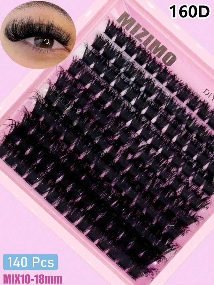 200 cụm lông mi dày 40D/60D/80D/100D/120D/160D/200D 5D Lông mi dày 10-18mm Lông mi giả phân đoạn CC/C/D Lông mi cong Cụm lông mi, Cụm lông mi, Lông mi riêng lẻ, Lông mi, Lông mi giả - màu đen - Xem 26