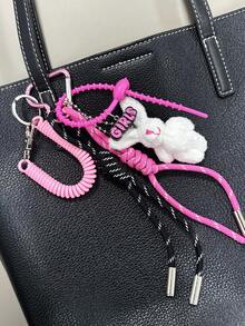 Móc khóa dây thừng bện nhiều màu sắc Dây thừng với mặt dây chuyền túi thỏ dễ thương Dây đeo dây buộc DIY Dây thừng thủ công bện Đồ trang trí treo Túi dây thừng Mặt dây chuyền túi xách Trang trí túi độc đáo Phụ kiện túi Quà tặng sinh nhật Giáng sinh Ngày lễ tình nhân - Nhiều màu - Xem 5