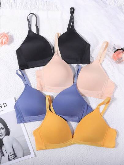 Roupa íntima sem costura para meninas adolescentes 4 peças, roupa íntima respirável e confortável, adequada para crianças de 13 a 16 anos