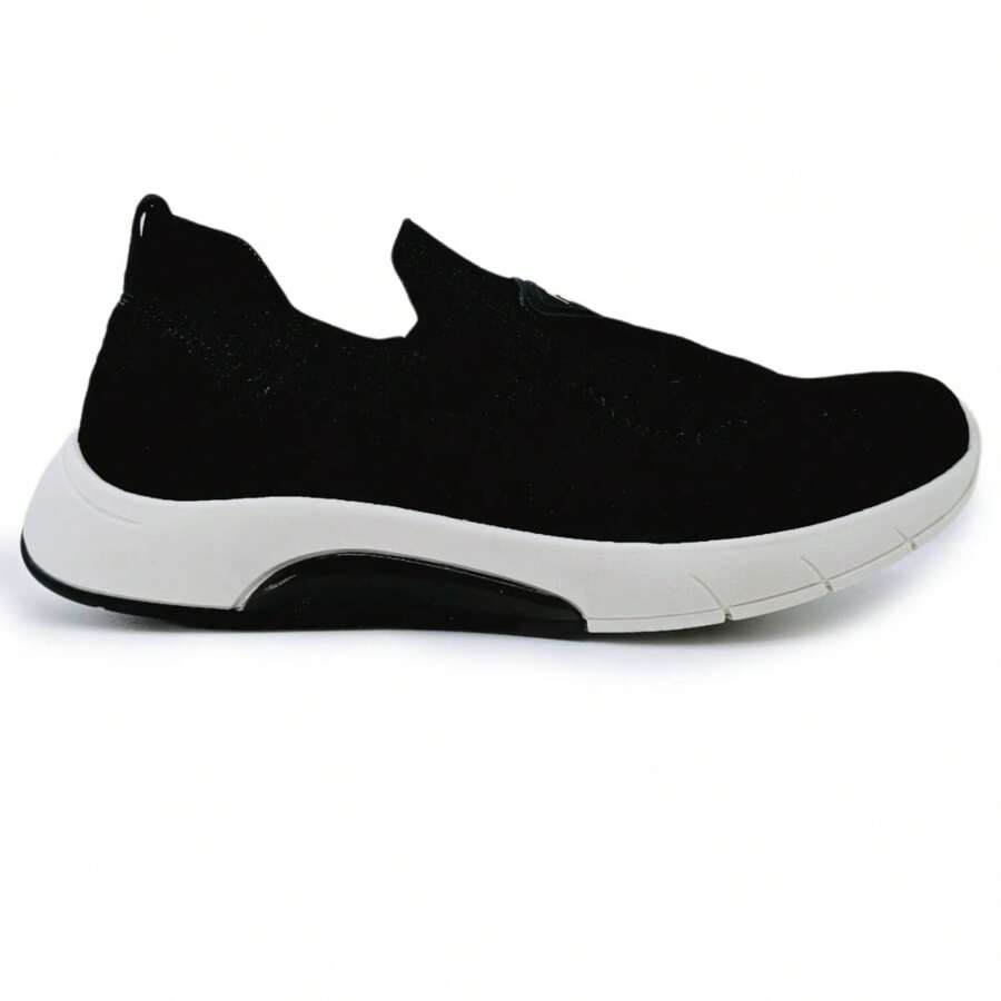 Modare Knit Ultracomfort Sports Sock-Type Sneakers - Đen và trắng - Xem 1