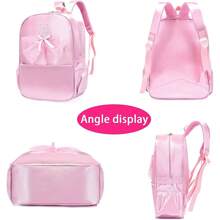 Custom Personalized Name Text Pink Backpack, School Bag, Ballet Outfit Design Bag - Pink - View 4