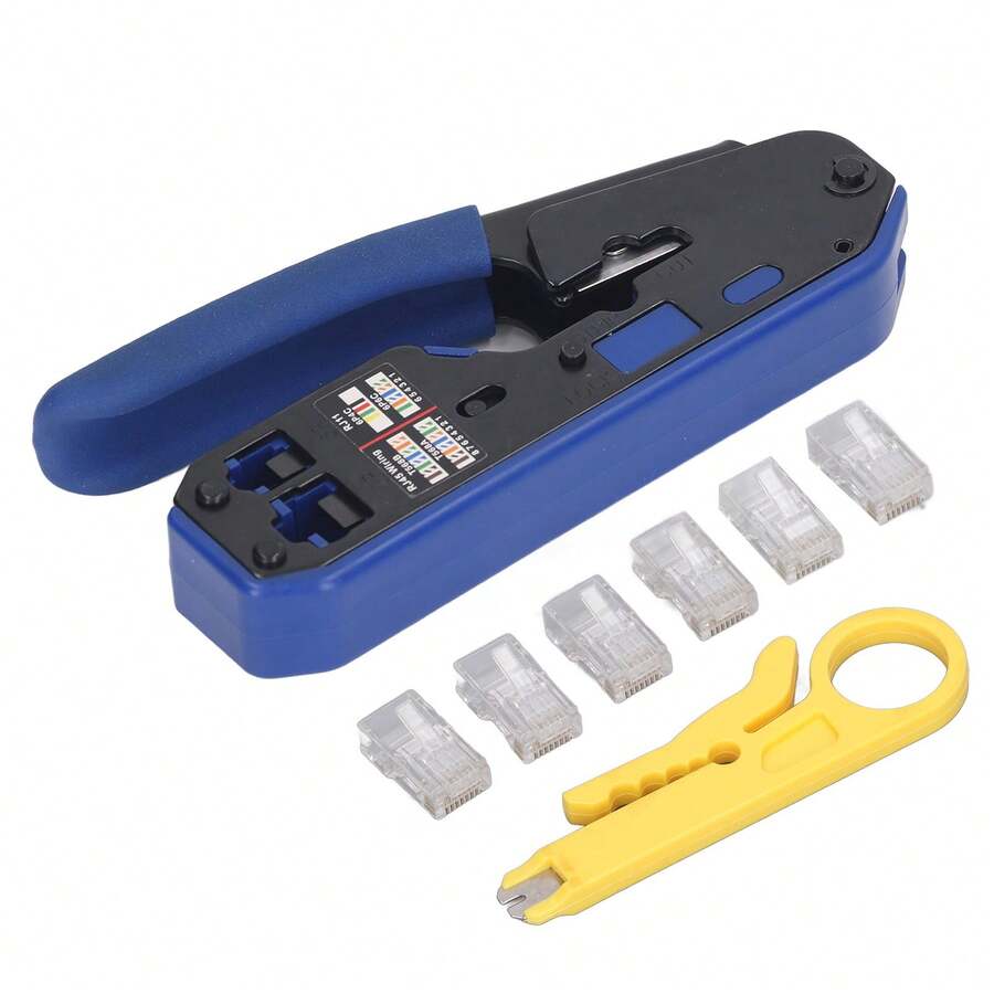 Professional MultiFunction 8P/6P DualUse Crimping Tool With Cable