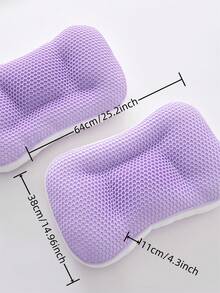 TPE Pressure Relief Pillow With Micro-Dynamic Neck Support For Better Sleep, Soft & Breathable, Washable Gel Pillow, Bedding, Home - Purple - View 2