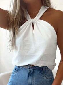 Women Tank Tops & Camis - 白色 - 查看 3